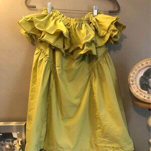 Green Tunic that can be strapless or with little straps.